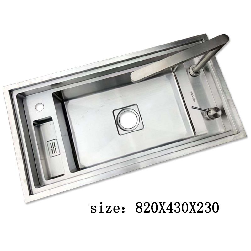 Customized Single Bowl High Quality Big Size Handmade 304 Stainless Steel Kitchen Sink