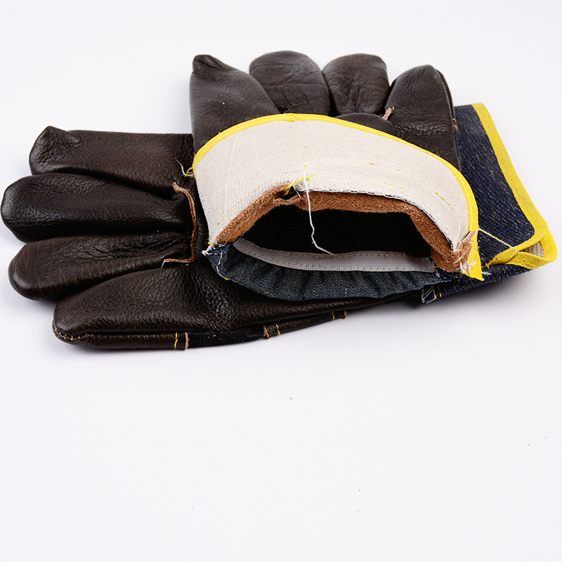 Abrasion Resistant Thickened Short Cowhide Welding Safety Work Gloves For Welders