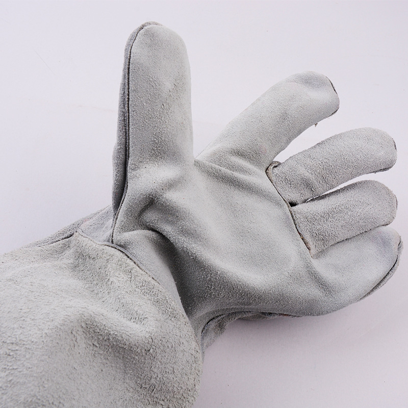 Heat Resistant Tig Welder handling Long Sleeve Leather Welding Working Gloves