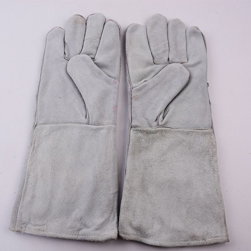 Heat Resistant Tig Welder handling Long Sleeve Leather Welding Working Gloves