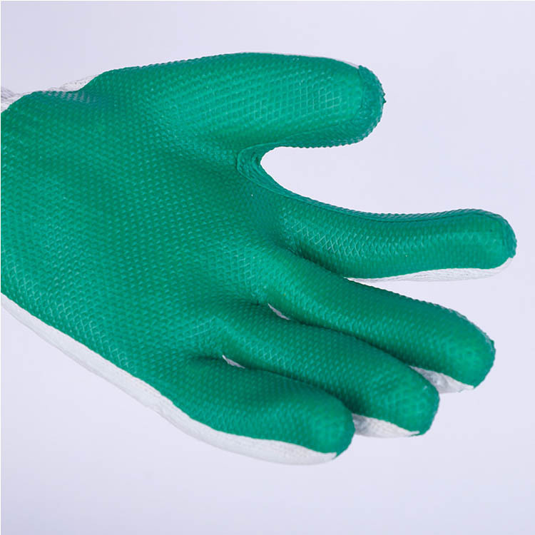 Rubber Safety Green Protection Wear-resistant Anti Cut Working Gloves