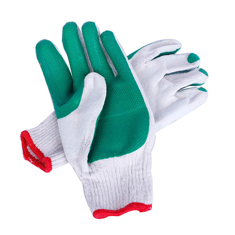 Rubber Safety Green Protection Wear-resistant Anti Cut Working Gloves