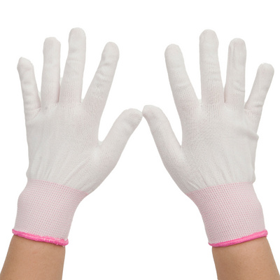 Anti Static Knitted Hand Gloves Nylon PU Coated ESD Work Gloves