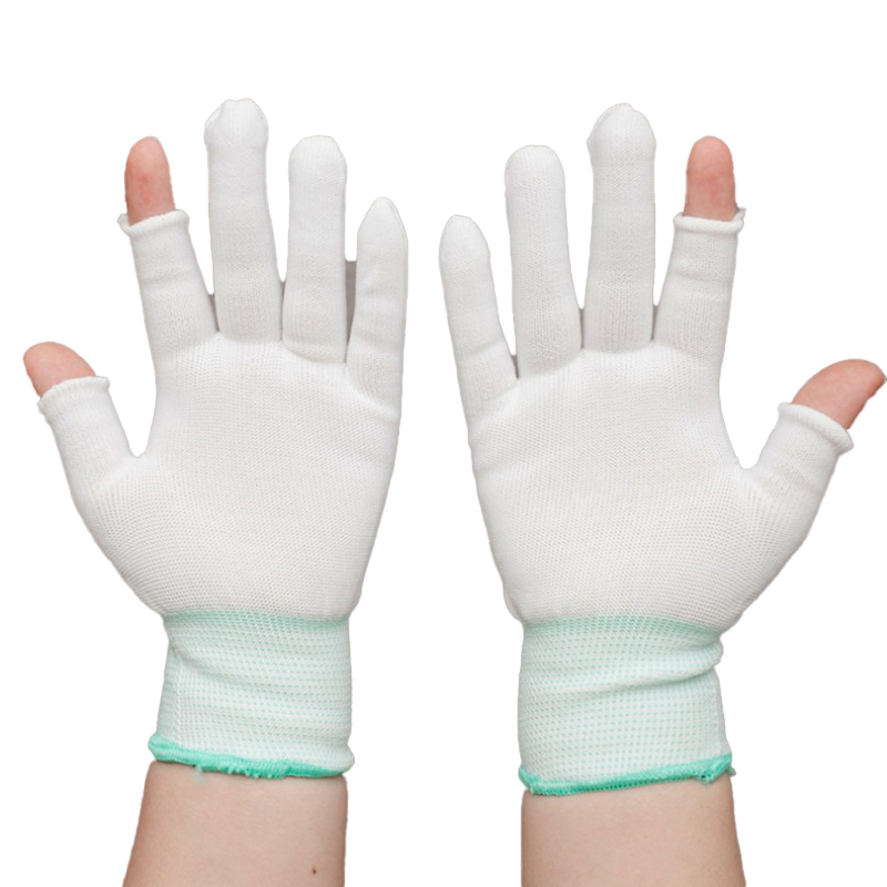 Anti-static Knitted Hand Gloves Nylon PU Coated ESD Work Gloves