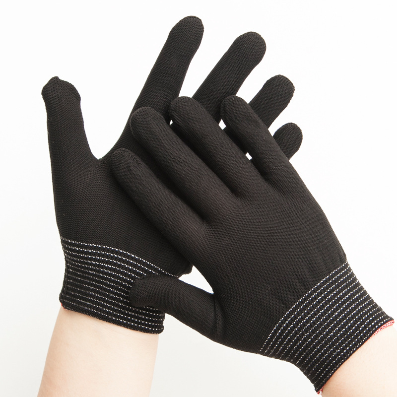 Anti-static Knitted Hand Gloves Nylon PU Coated ESD Work Gloves