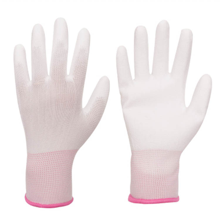 Pu Coated Hand Safety Anti-Static Construction Work Gloves