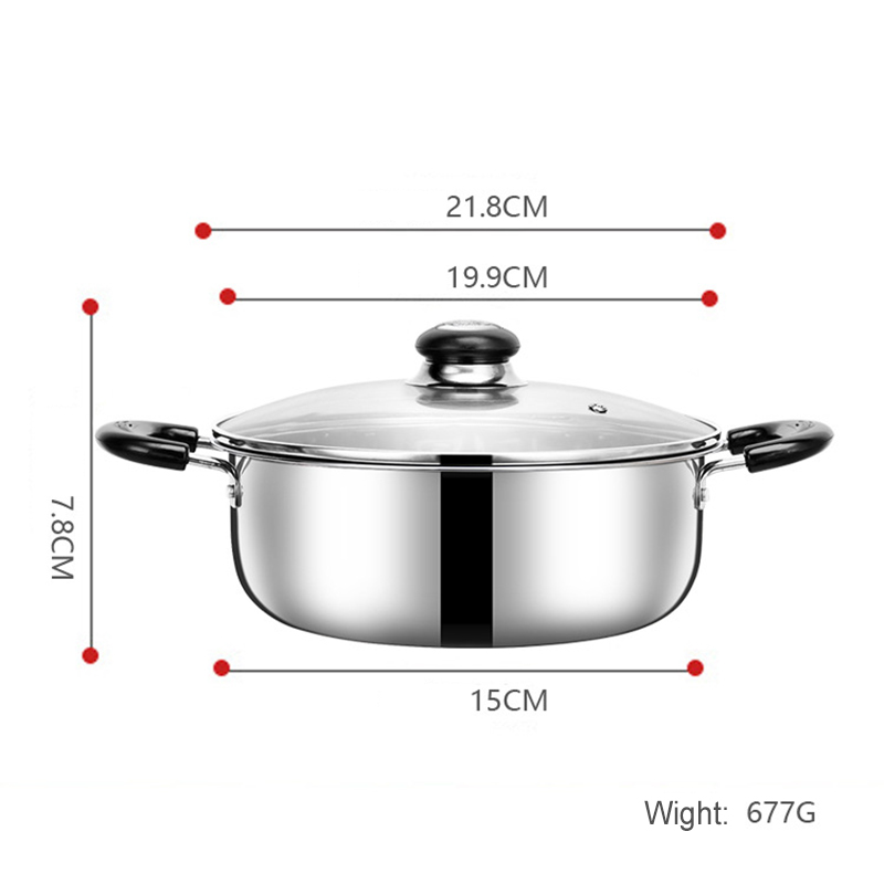 Thickened Stainless Steel Cousehold Chafing Dish Chafing Pot Large Capacity Soup Pot
