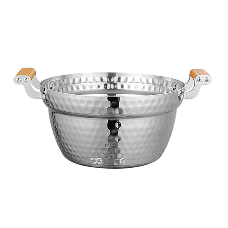 Stainless Steel Steamer 304 Hammer Grain Three-layer Steel Bottomed Steamer Multi-purpose Pot