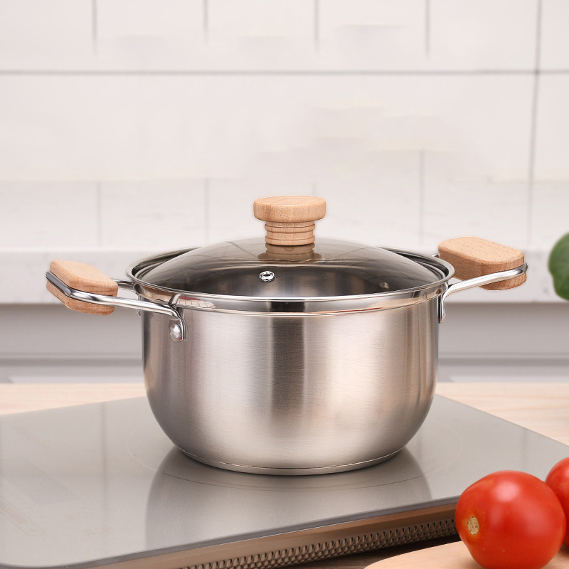 304 Stainless Steel Soup Pot Induction Cooker Milk Pot Hot Pot Soup Pot