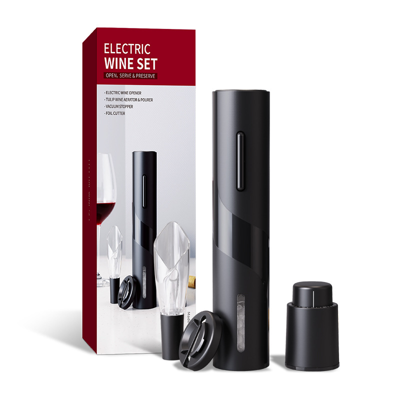 Multi functional gift box set Plastic Electric Red Wine Bottle Opener Set