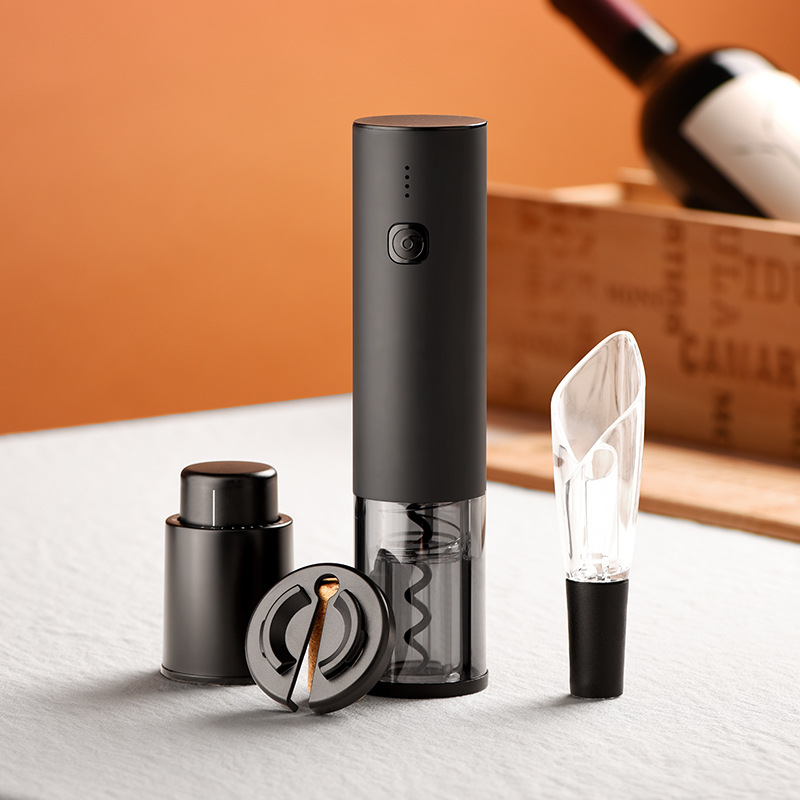Stainless Steel Type-c Rechargeable Electric Wine Lithium Battery Electric Wine Opener Electric Wine Set