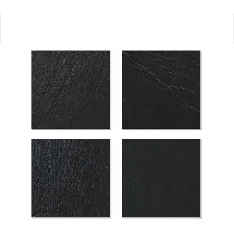 Polished Prefab Black Terrazzo Tiles Artificial Stone Terrazzo Floor