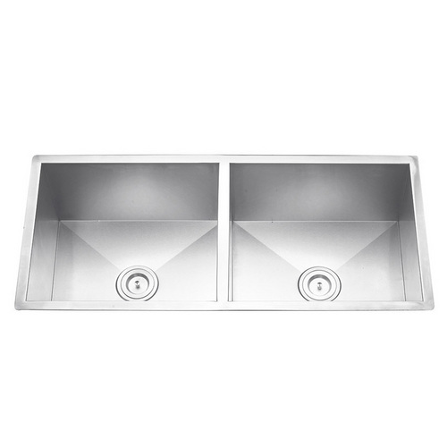 Stainless sink with double bowl