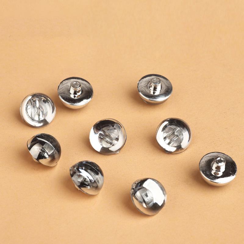 Customized Blouse Silver Cloth Round Button
