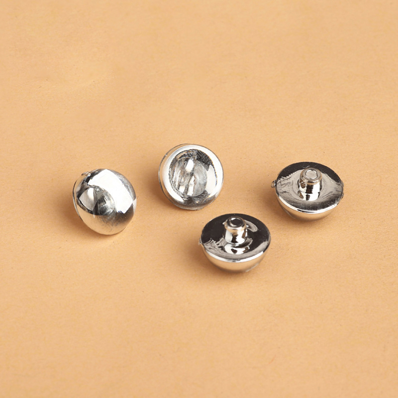 Customized Blouse Silver Cloth Round Button
