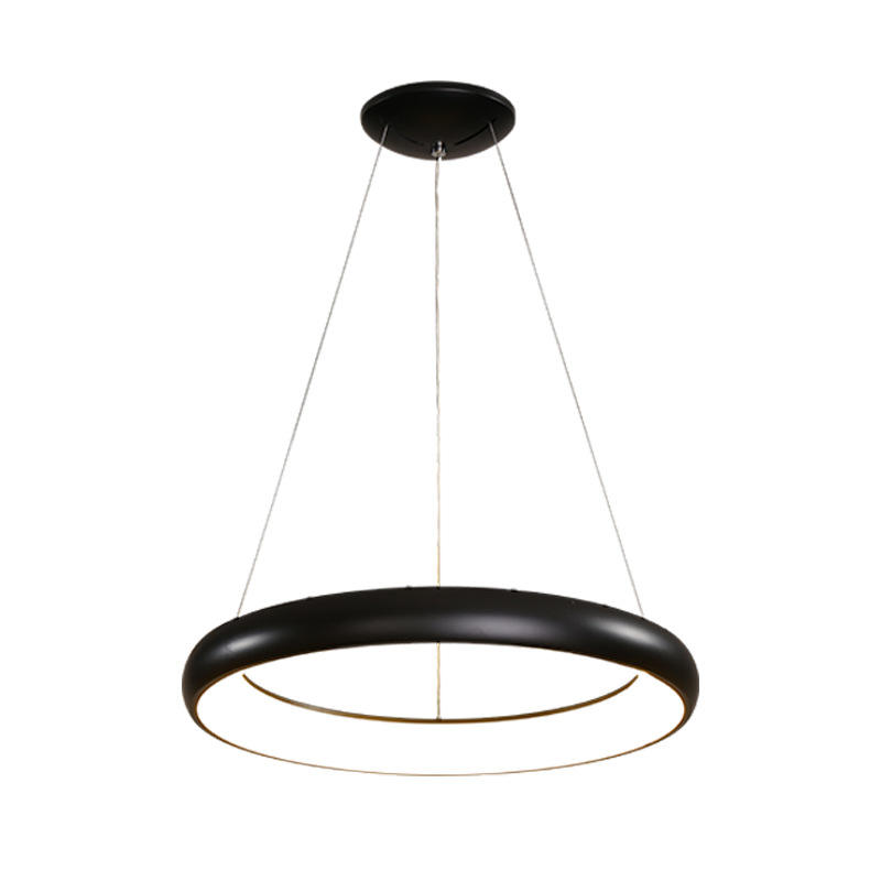 Simple Circle Iron Acrylic Luxury LED Ring  Ceiling Pendant Light