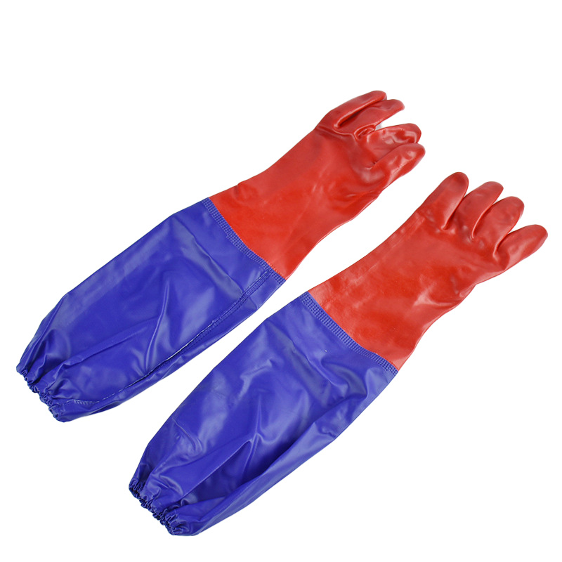 Wholesale PVC Protective Extended Sleeve Work Gloves