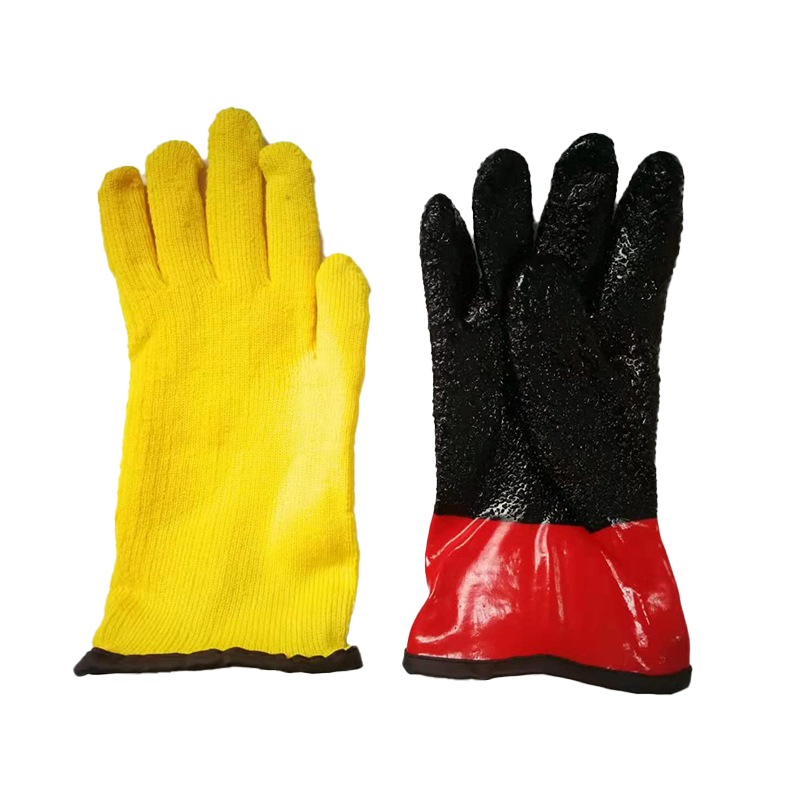 Wholesale Double Color Anti slip PVC Labor Gloves