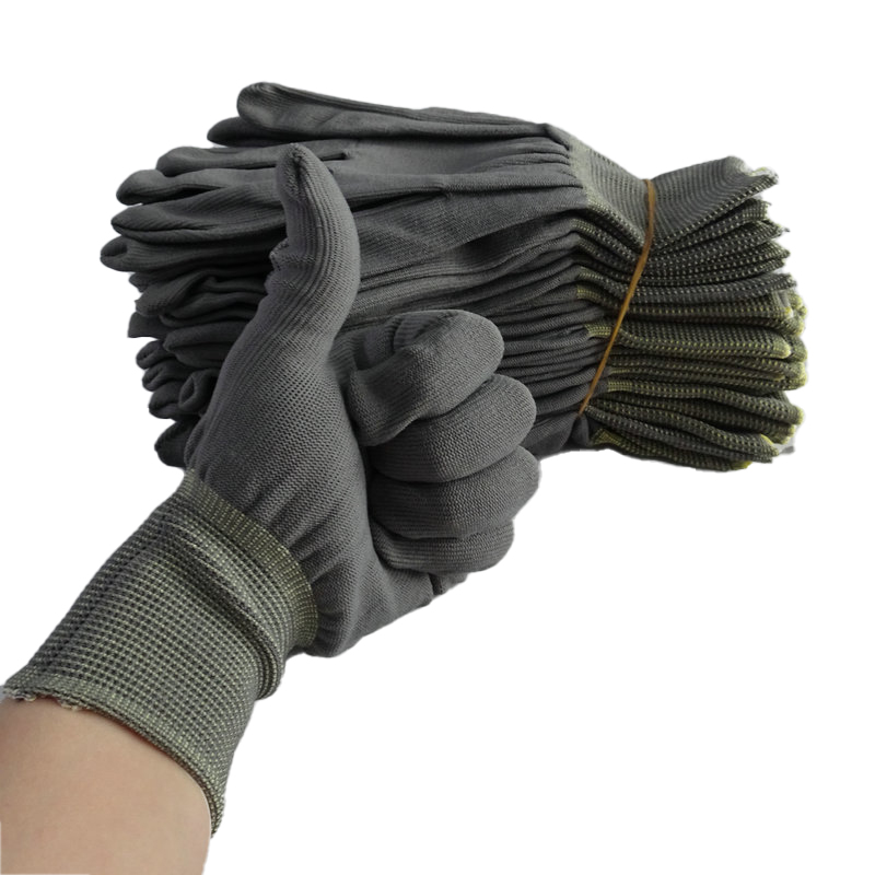 Custom Grey 13 Needle Cotton Knitting Protective Factory Labor Gloves