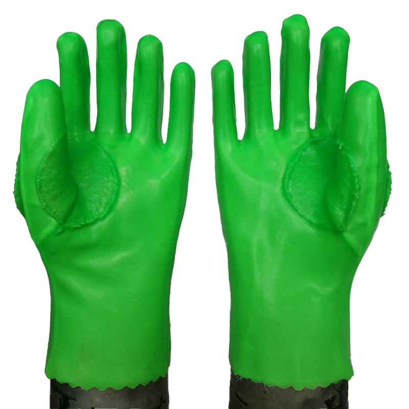 27cm Fluorescent Green Waterproof Oil Resistant Gloves