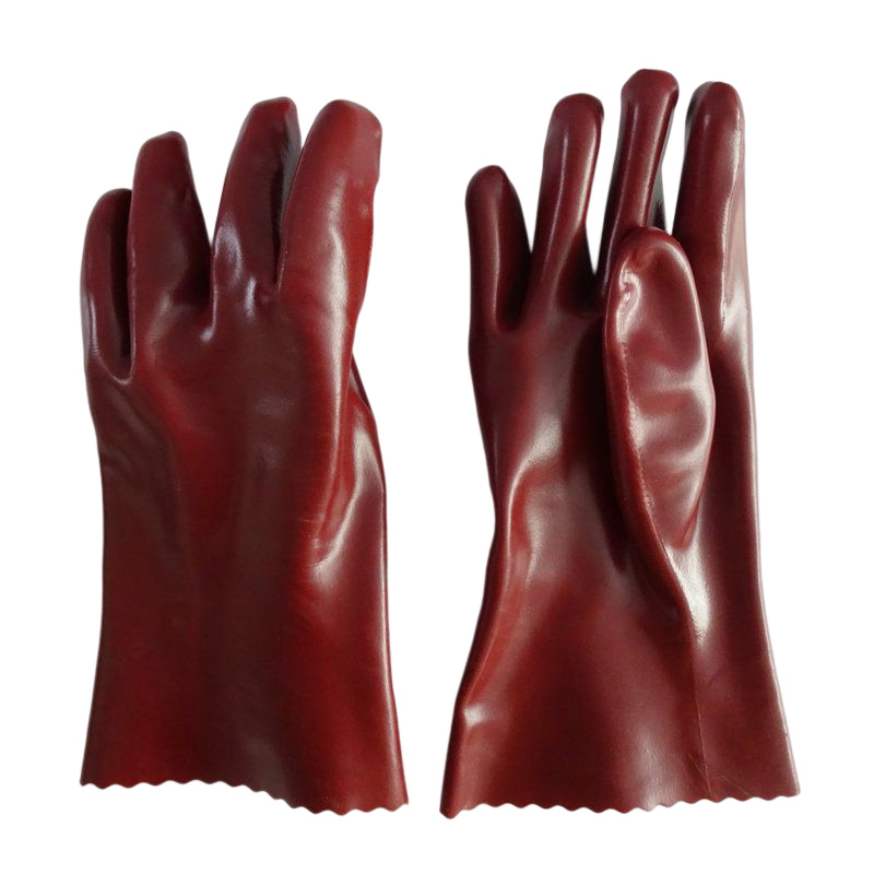 Industrial PVC Red Lengthened Thickened Protective Gloves