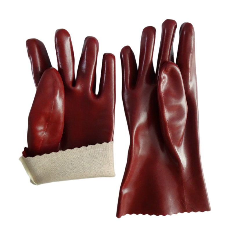 Industrial PVC Red Lengthened Thickened Protective Gloves
