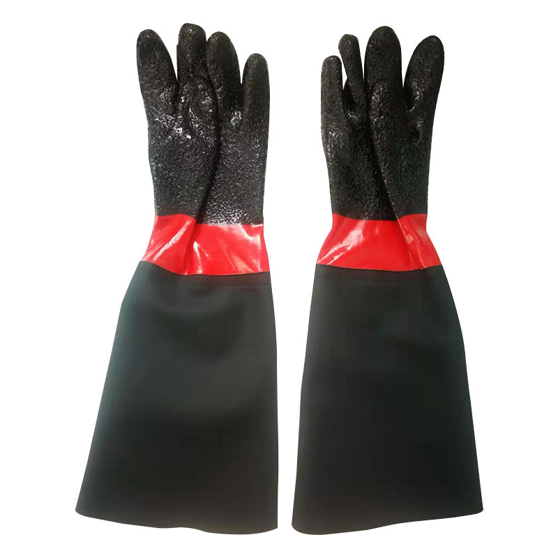 Anti slip Rubber Long Work Gloves For Industrial Use