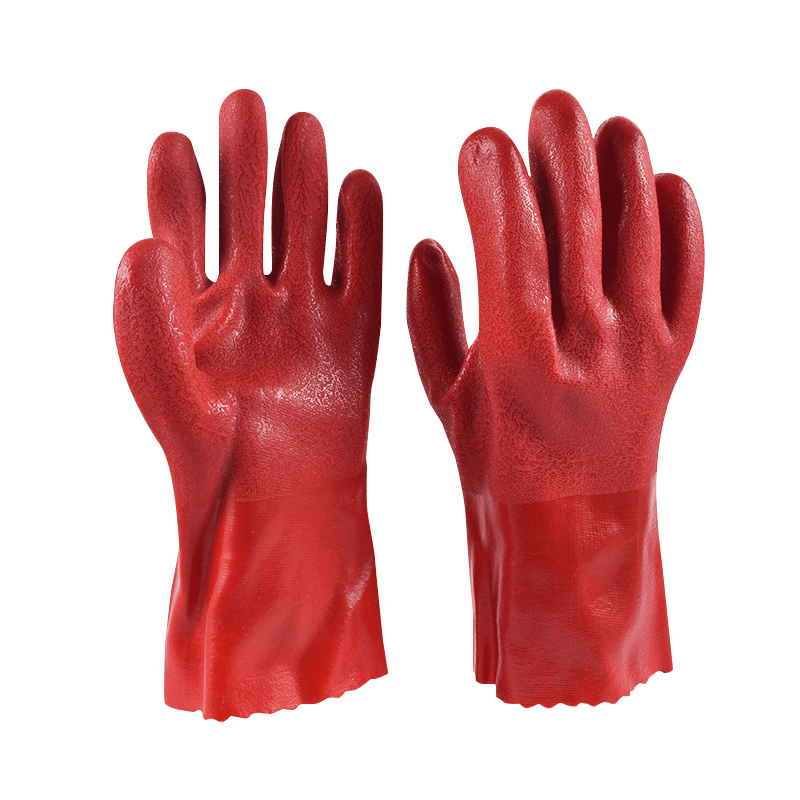 Heavy Duty PVC Plastic Protective Labor Gloves