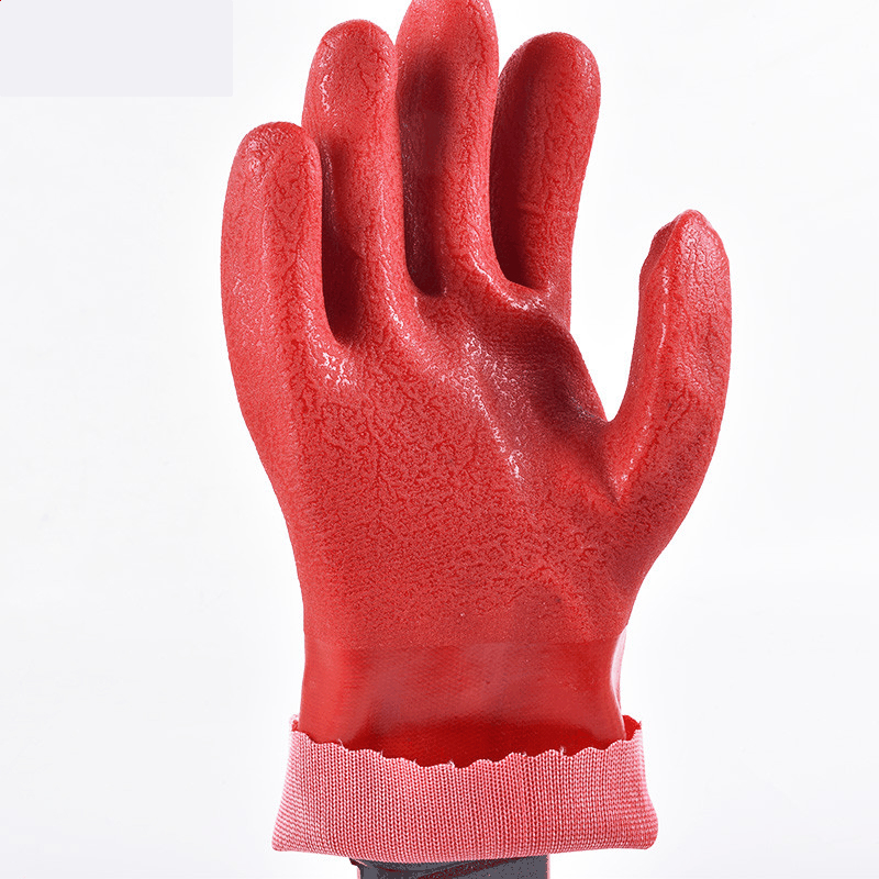 Heavy Duty PVC Plastic Protective Labor Gloves