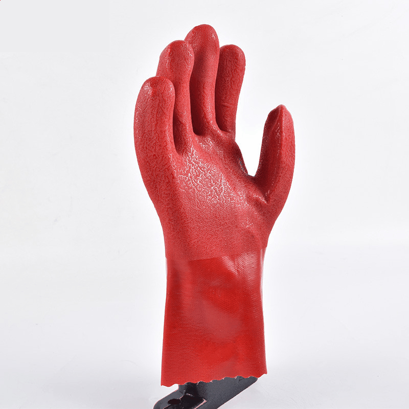 Heavy Duty PVC Plastic Protective Labor Gloves