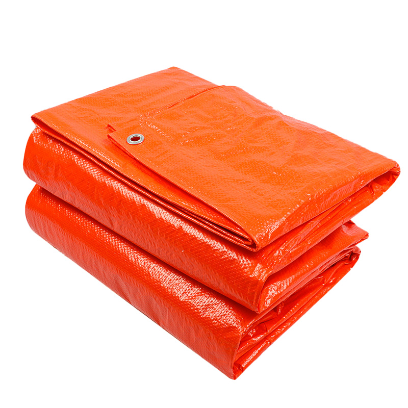 Double Orange Tarpaulin PE Double Sided Waterproof Cloth Outdoor Farm Canopy Cloth Plastic Tarpaulin