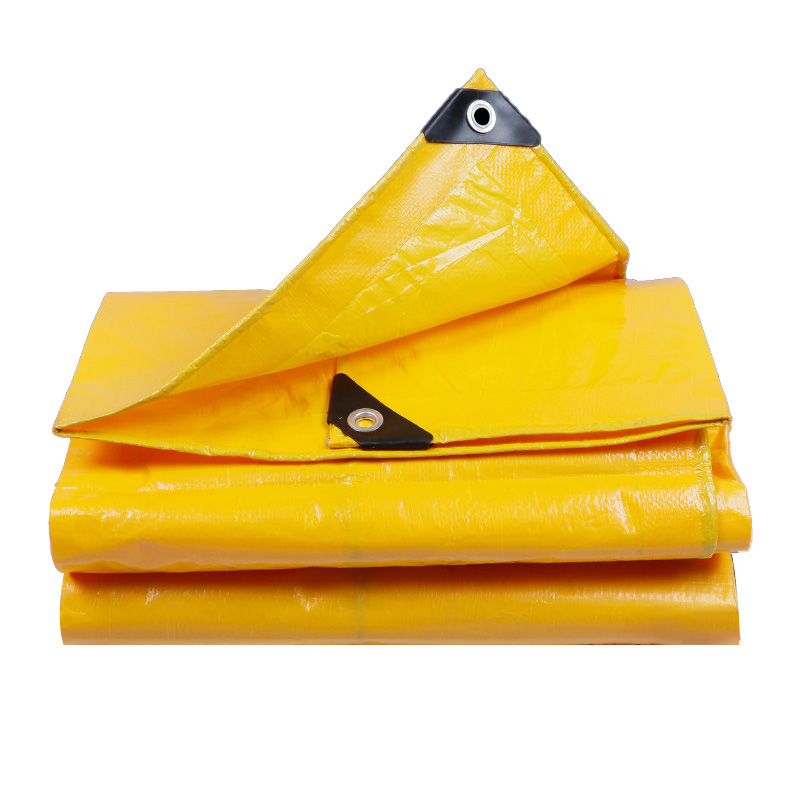 Outdoor Sunshade and Rain Proof Cloth Double Yellow Tarpaulin Rain Proof and Waterproof Tarpaulin
