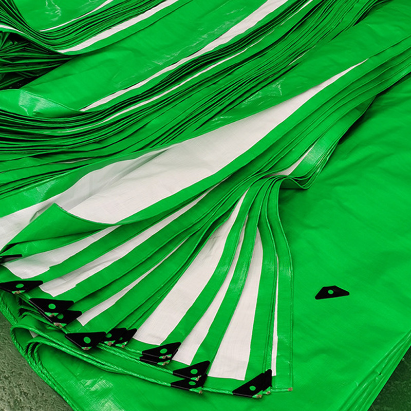Plastic Tarpaulin for Outdoor Awning Sunshade Cloth Grass Green White Tarpaulin PE Rainproof Cloth Tarpaulin
