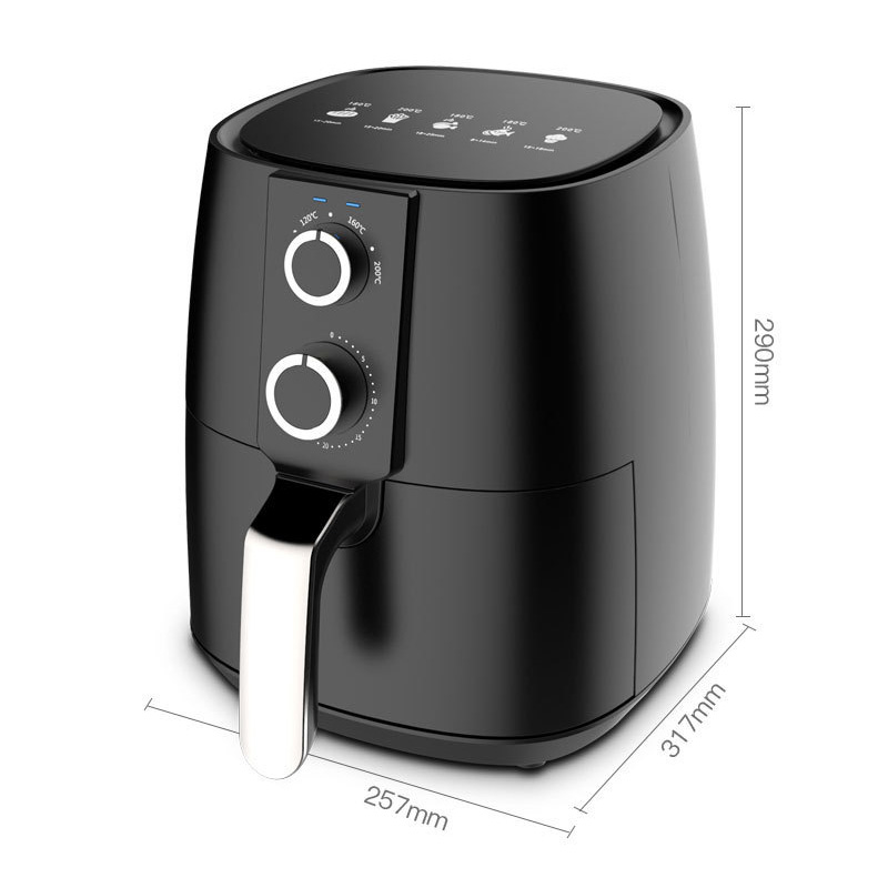 Digital Health Extra Large Capacity Air Fryer For Frying-5L Black
