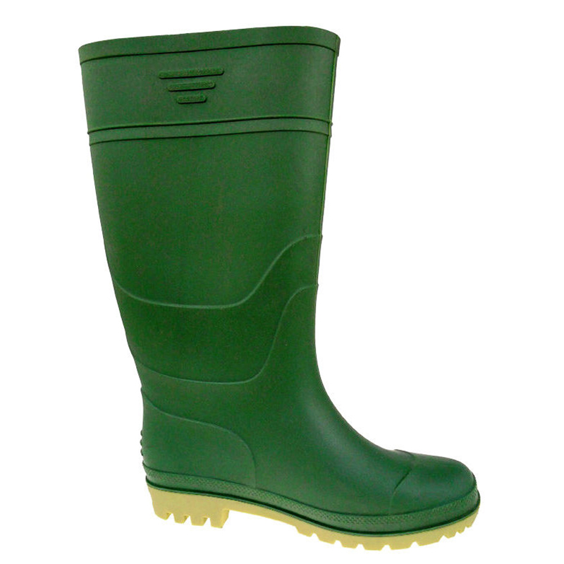 Wholesale Green Soled Frosted Top PVC Rain Boots