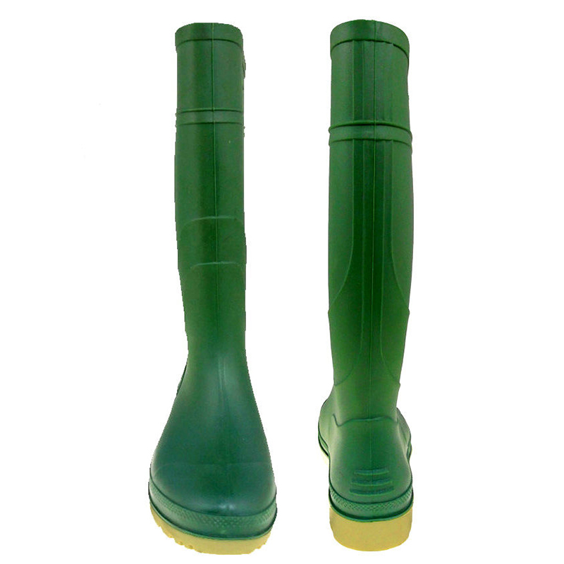 Wholesale Green Soled Frosted Top PVC Rain Boots