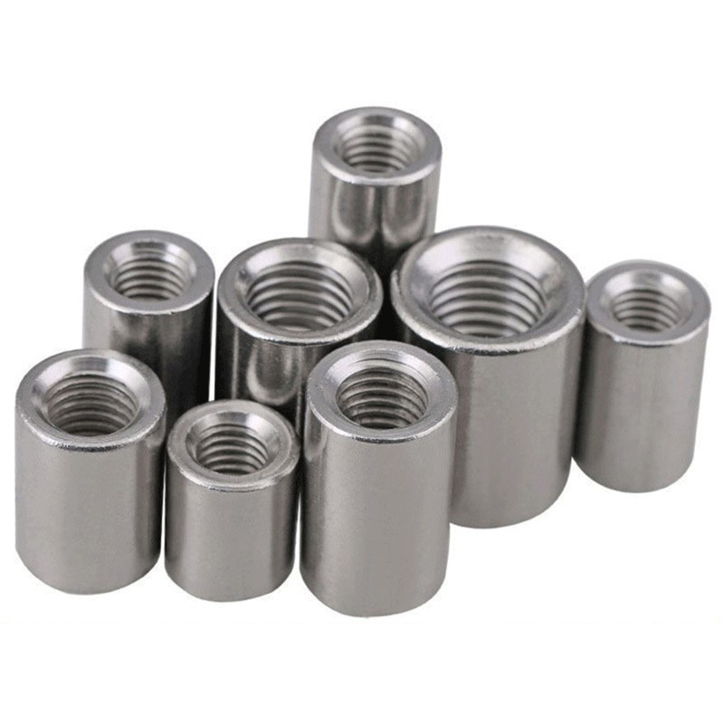 Connection Nut Welding Extension Sleeve Standard Inner Wire Connector Stainless Steel Cylindrical Nut M3-M12