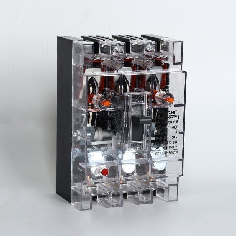 100a/3P Plastic Transparent Shell Type HCM15-100/390 Plastic Shell Air Switch with Indicating Contact