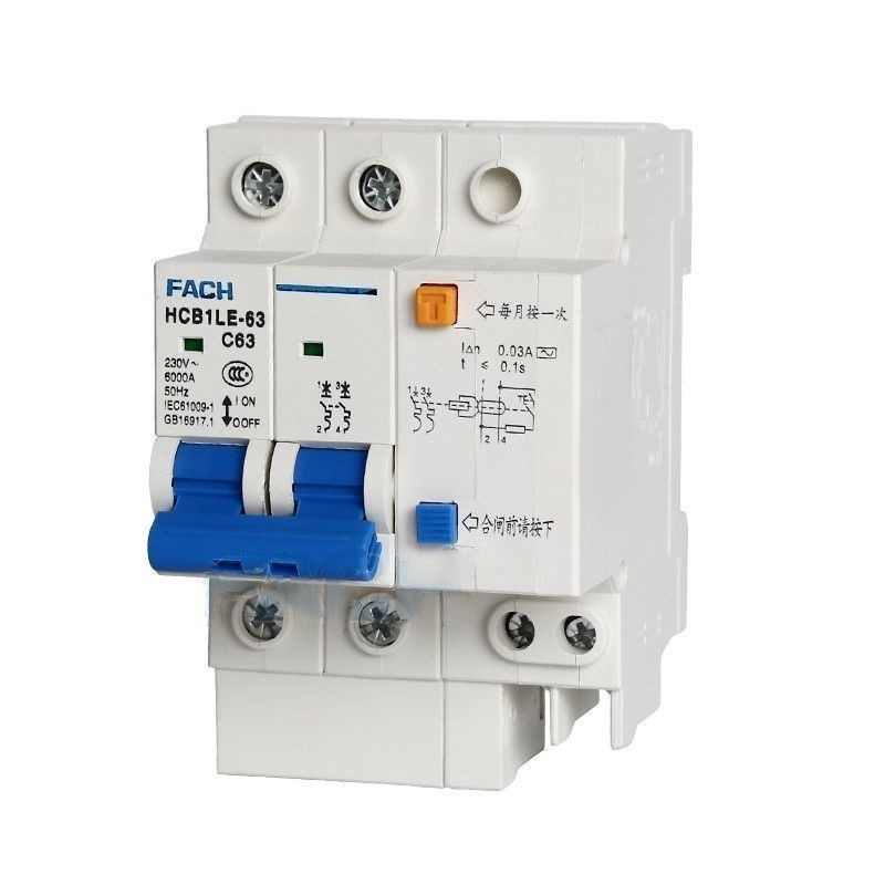 Leakage Protector 2P/63A Air Switch Household Circuit Breaker with Leakage Protection Switch