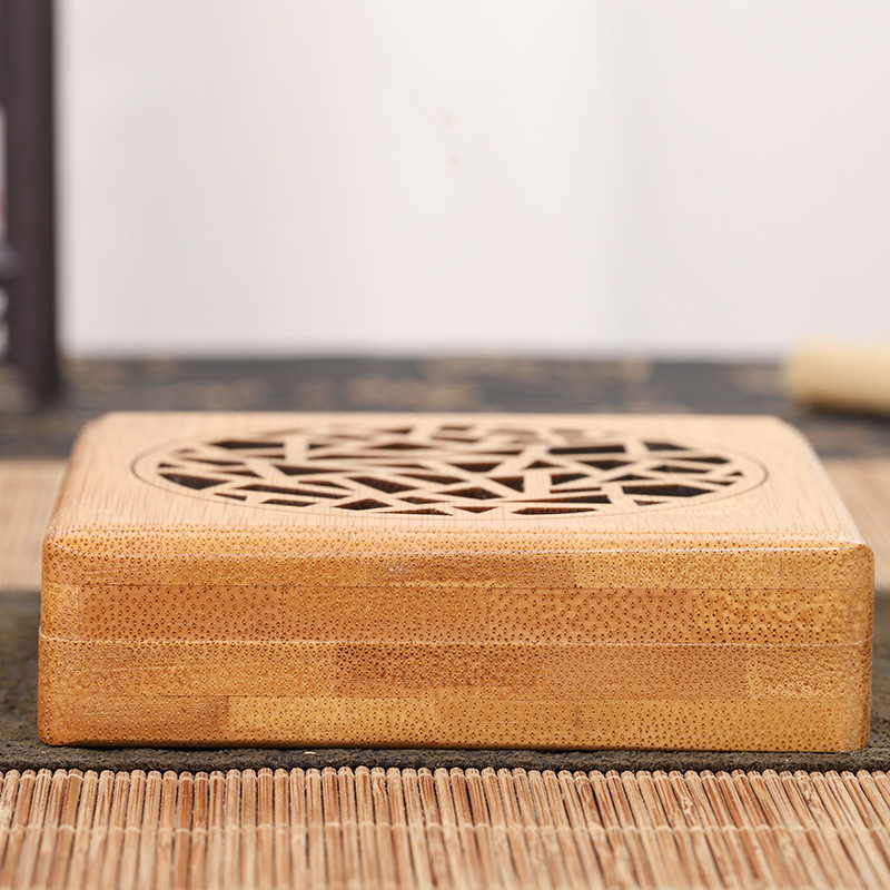 Wooden Plate Household Sandalwood Incense Burner Bamboo Aromatherapy Box
