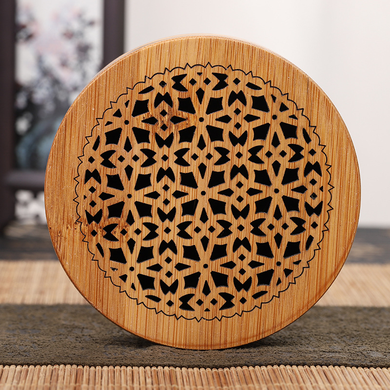 Wooden Plate Household Sandalwood Incense Burner Bamboo Aromatherapy Box