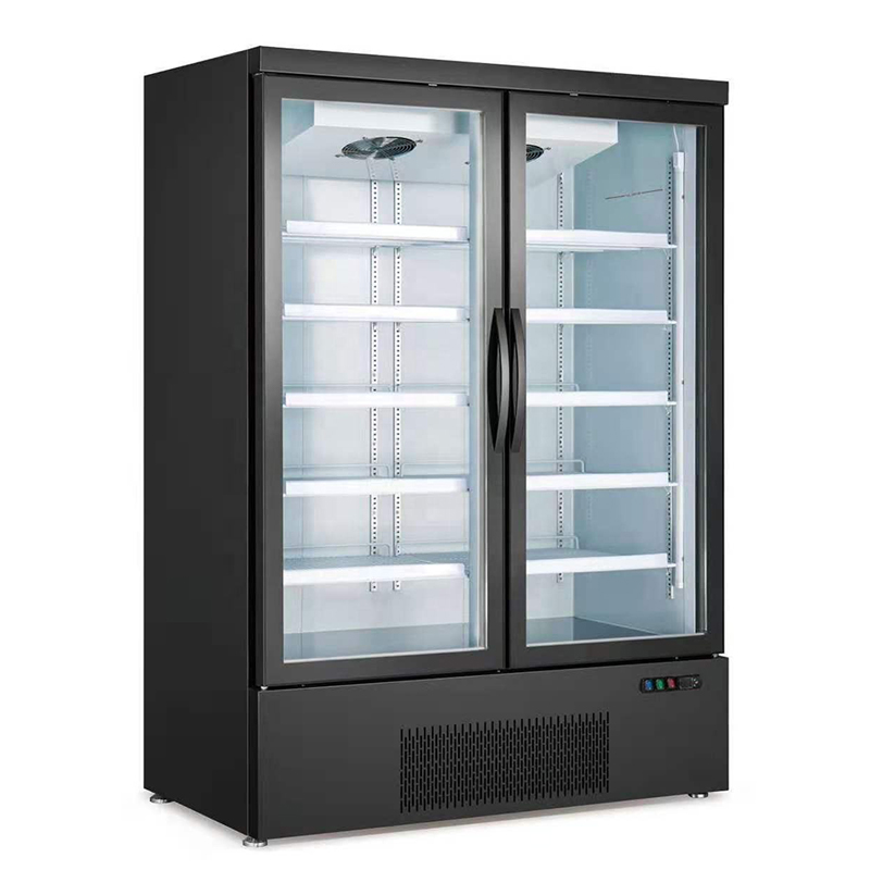 600L Supermarket Refrigeration Freezer Commercial Single Glass Door Beverage Display Chiller Showcase