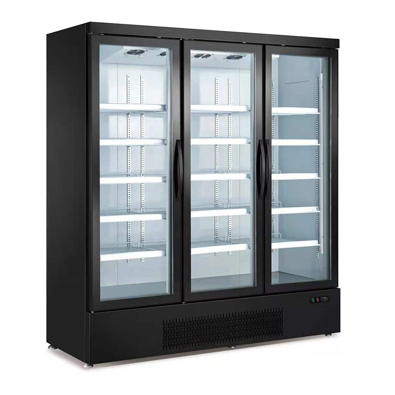 600L Supermarket Refrigeration Freezer Commercial Single Glass Door Beverage Display Chiller Showcase