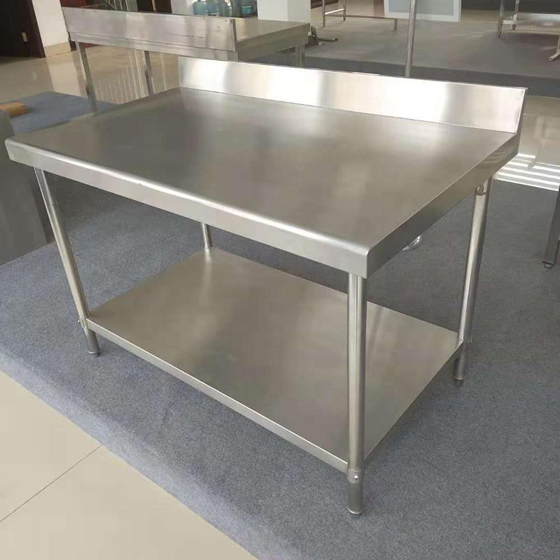 Industrial Kitchen Equipment Stainless Steel Work Table with Top Shelf