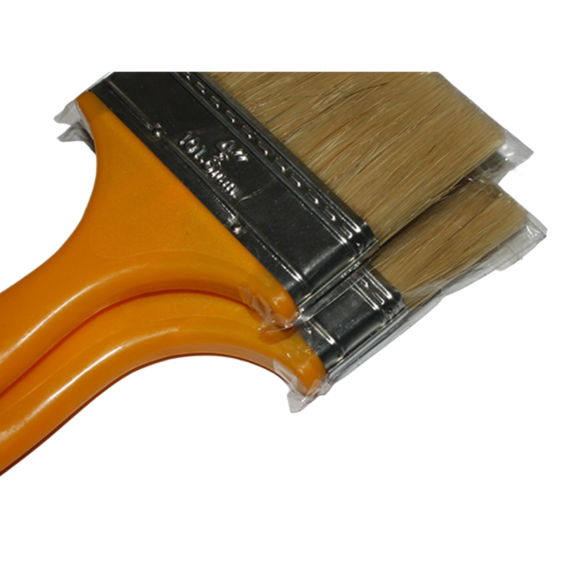 Custom Size Yellow Plastic Handle Pig Hair Brushes