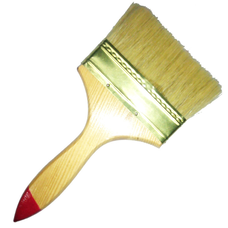 Red Tail Wooden Handle Plastic Paint Brush for Painting and Cleaning