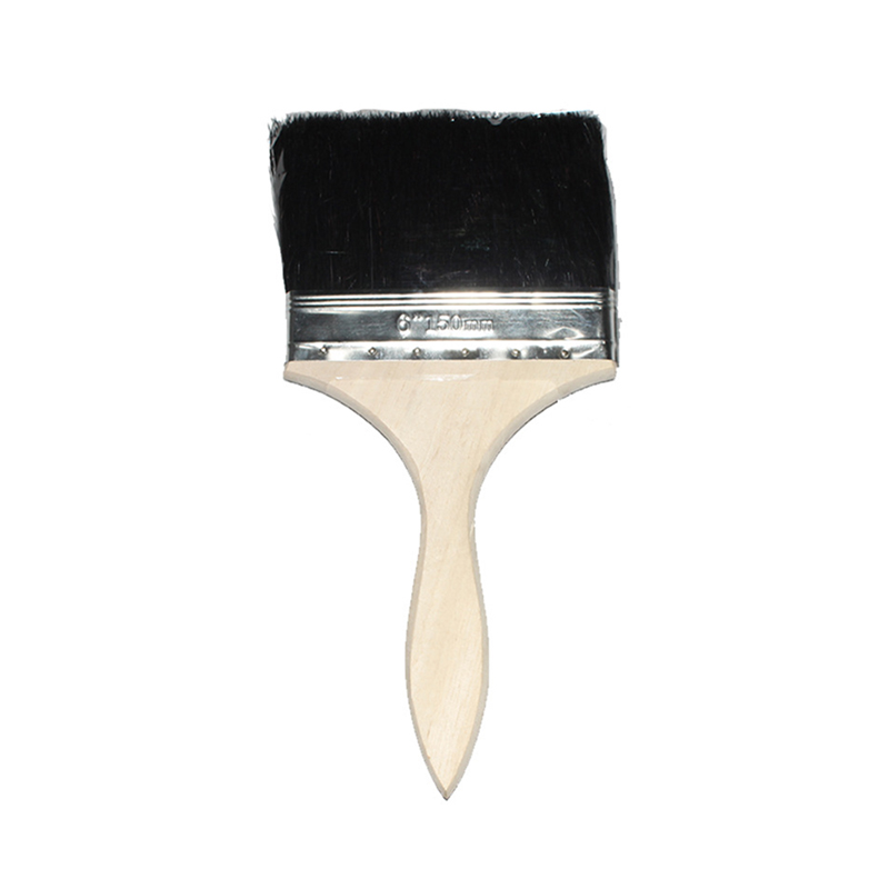 6 Inch Pure Bristle Paint Brush Wooden Handle Paint Bristle Brush