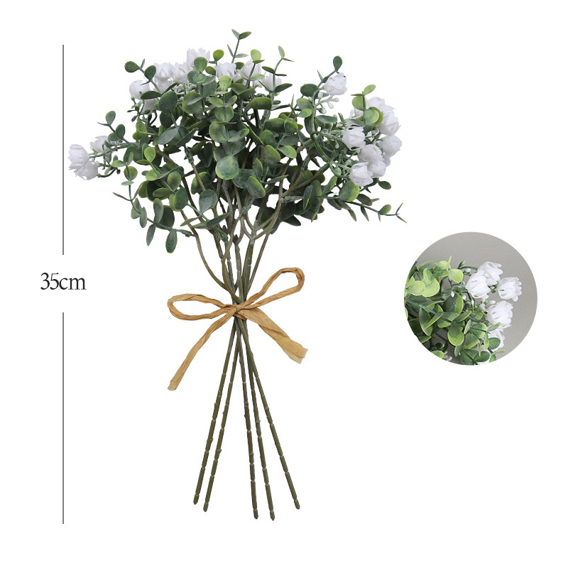 Artificial Flower Hand Holding Small Roses Bunches Artificial Flowers Home Soft Decoration Flower Bunches