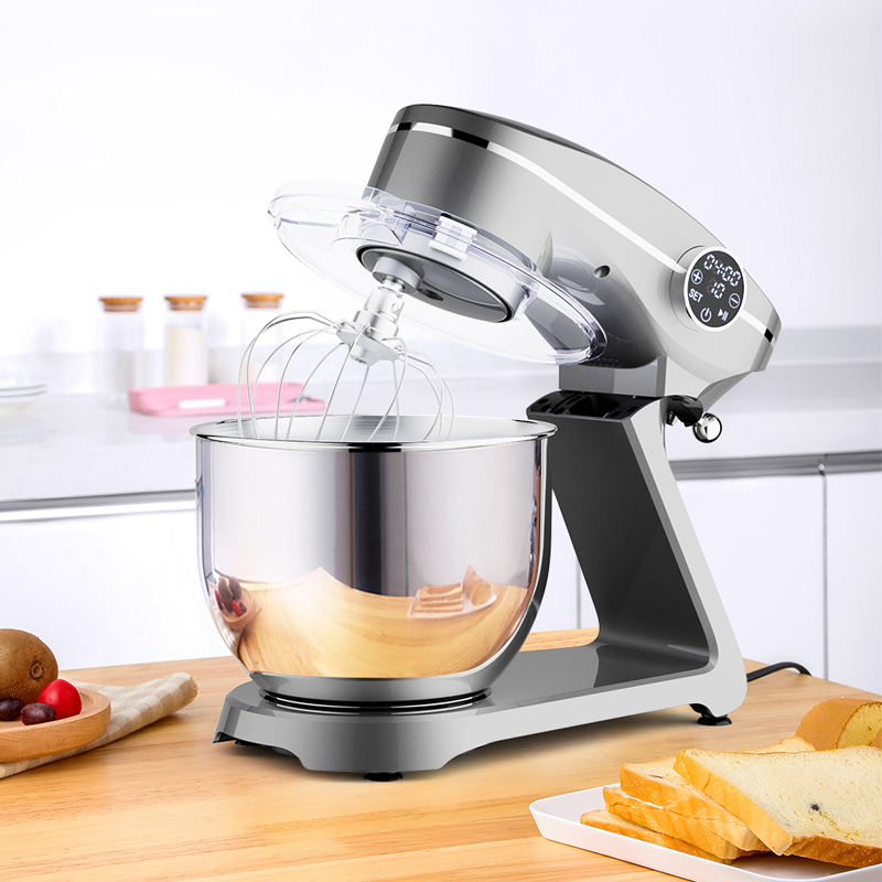 6.5L 7L 8L Stainless Steel Bowl Stand Electric with Led Display Cake Dough Food Mixer Machine