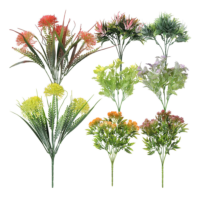 Simulation European-style Plastic Flower Home Decoration Wedding Decor Green Plant Bouquet